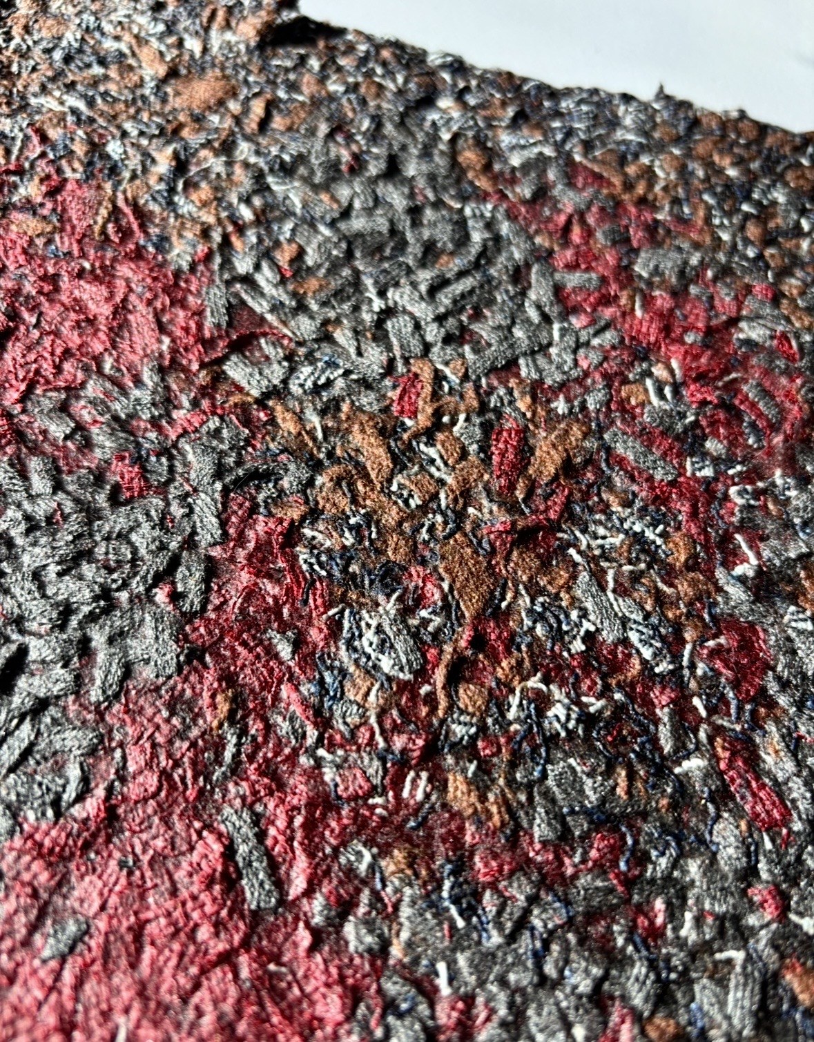 Recovered textile waste ready for processing